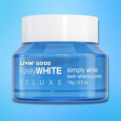 Livin' Good Purely White Deluxe Teeth Whitening Powder